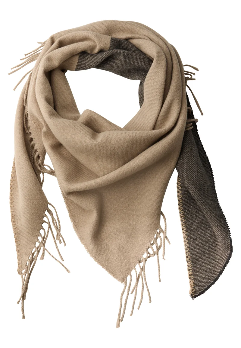 2 Color Triangle Double, flowing beige