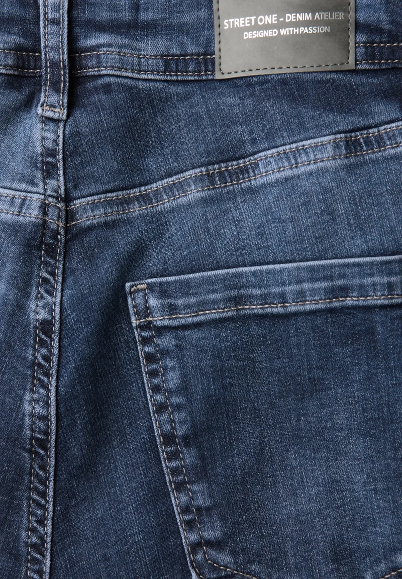 Style QR Denim-York,slimfit,hw, Dark Blue Random