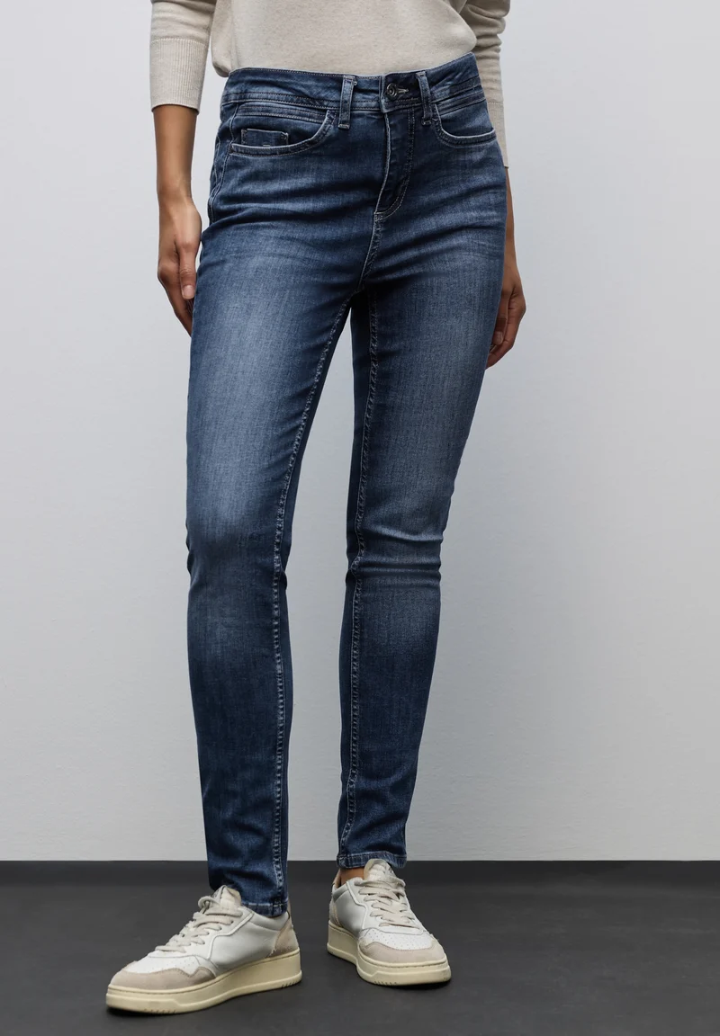 Style QR Denim-York,slimfit,hw, Dark Blue Random