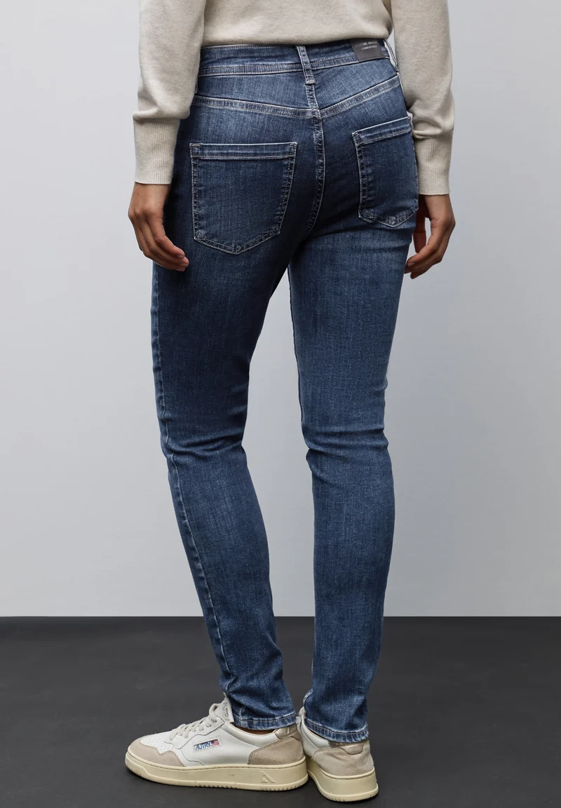 Style QR Denim-York,slimfit,hw, Dark Blue Random