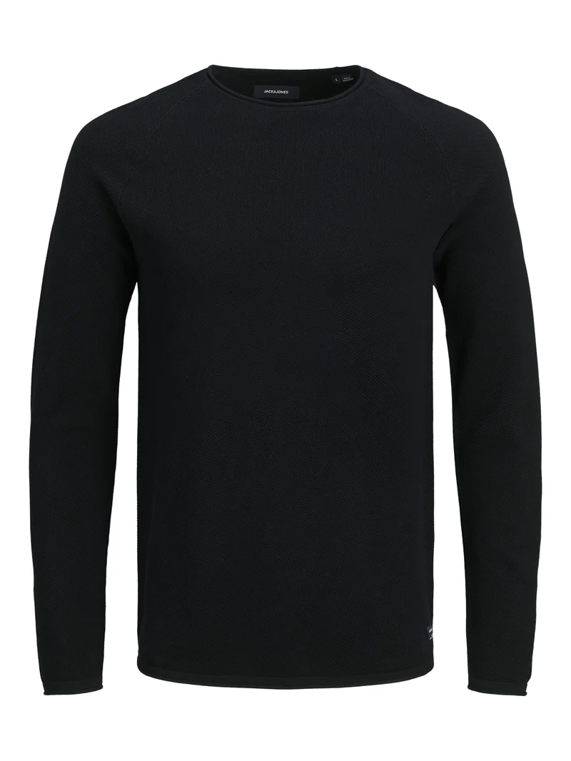 JJEHILL KNIT CREW NECK NOOS, Black