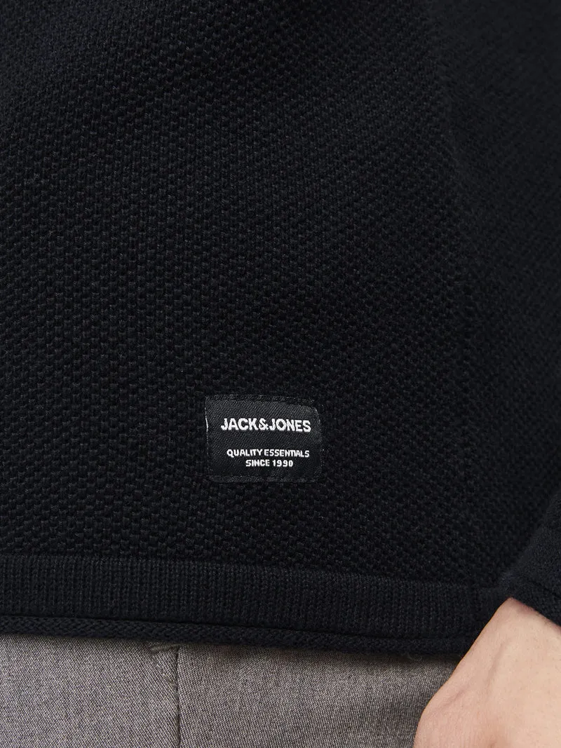 JJEHILL KNIT CREW NECK NOOS, Black