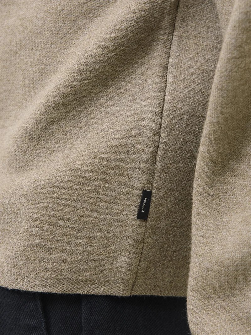 JPRBLABRADFORT KNIT POLO, Brindle/Melange