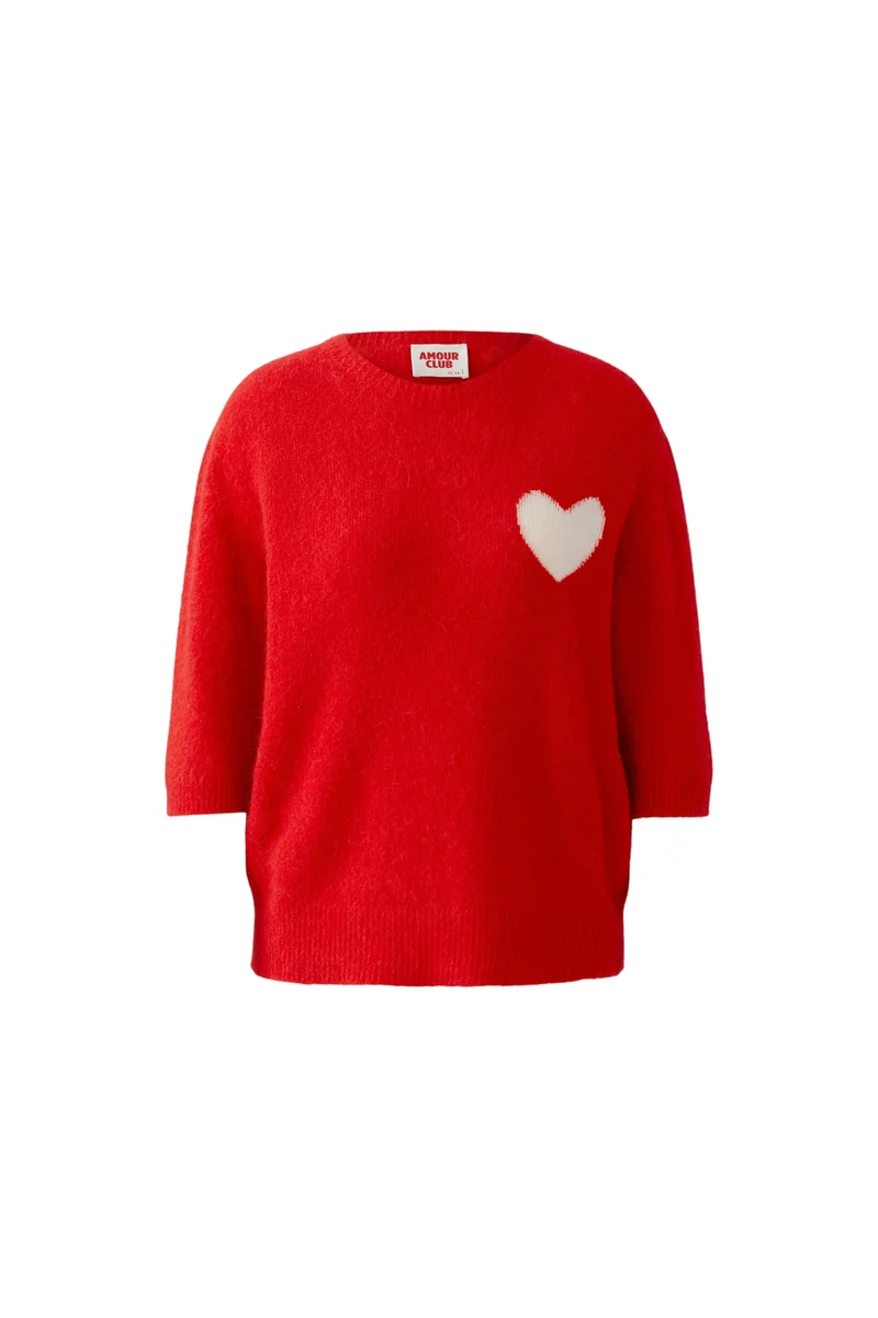 Pullover, high risk red