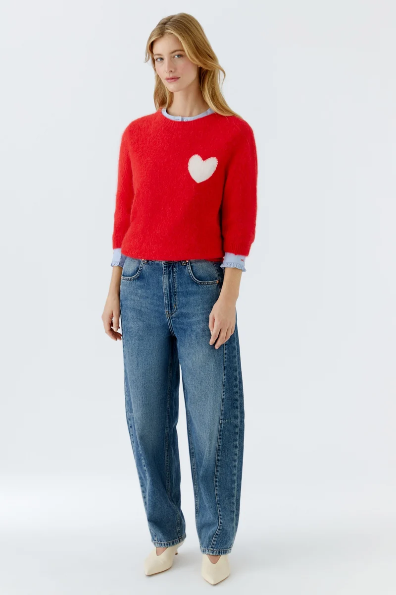 Pullover, high risk red
