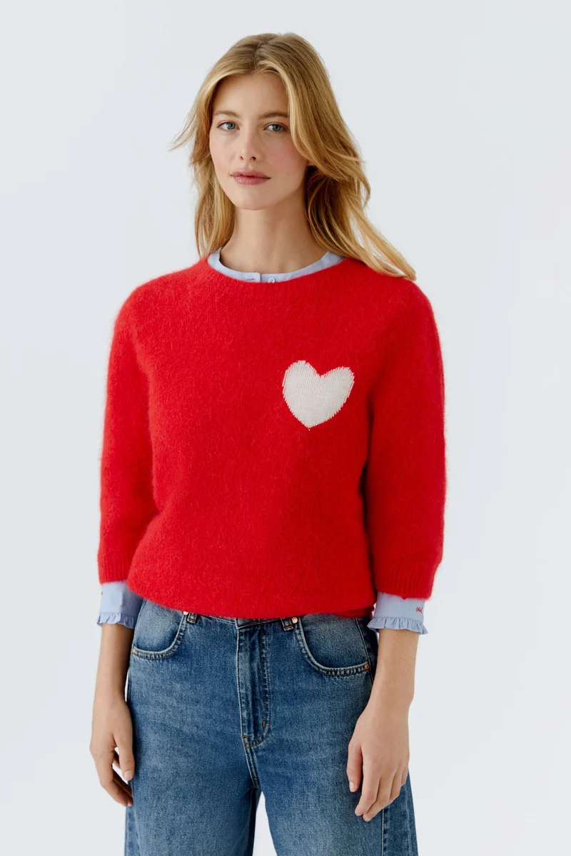 Pullover, high risk red