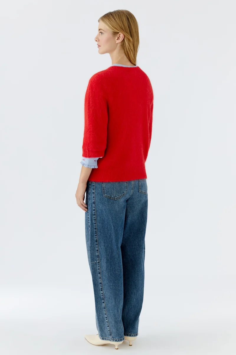 Pullover, high risk red