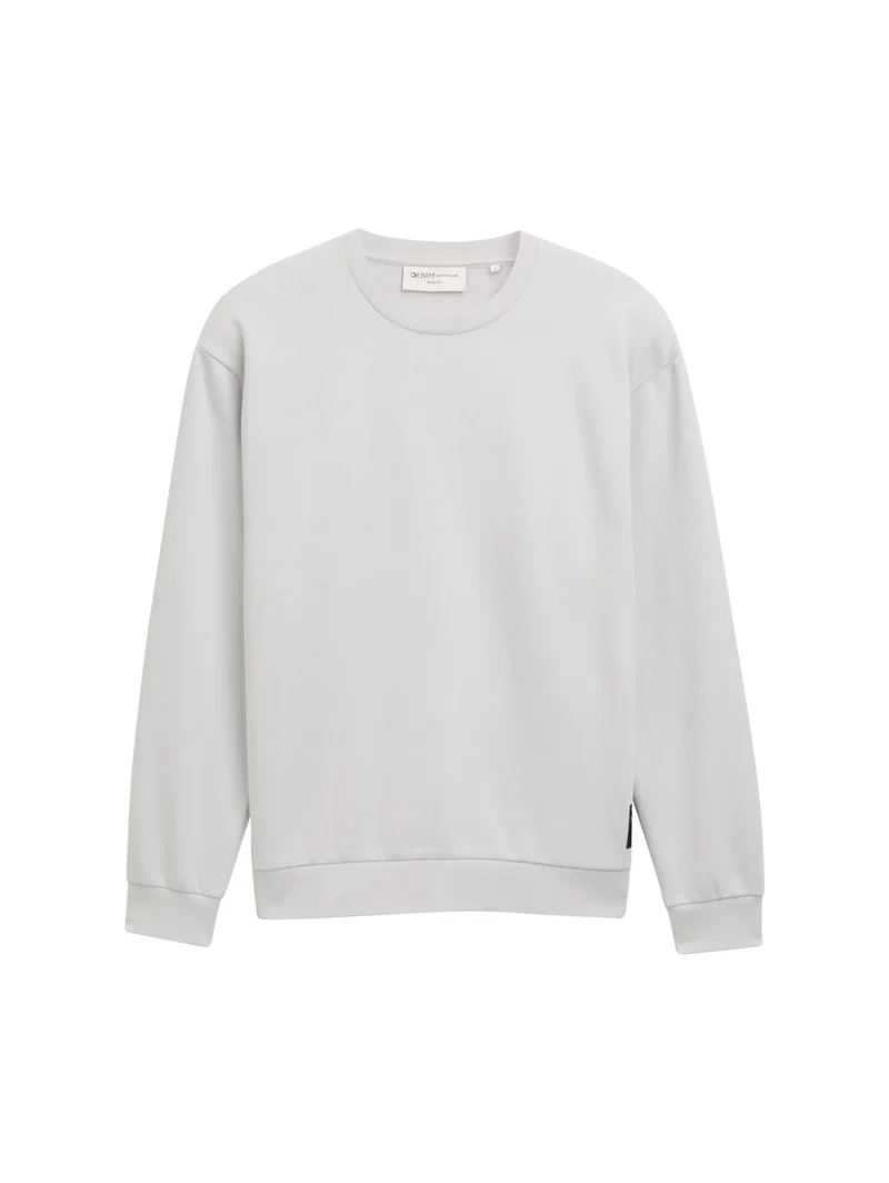 solid crewneck sweatshirt, Chalk Grey