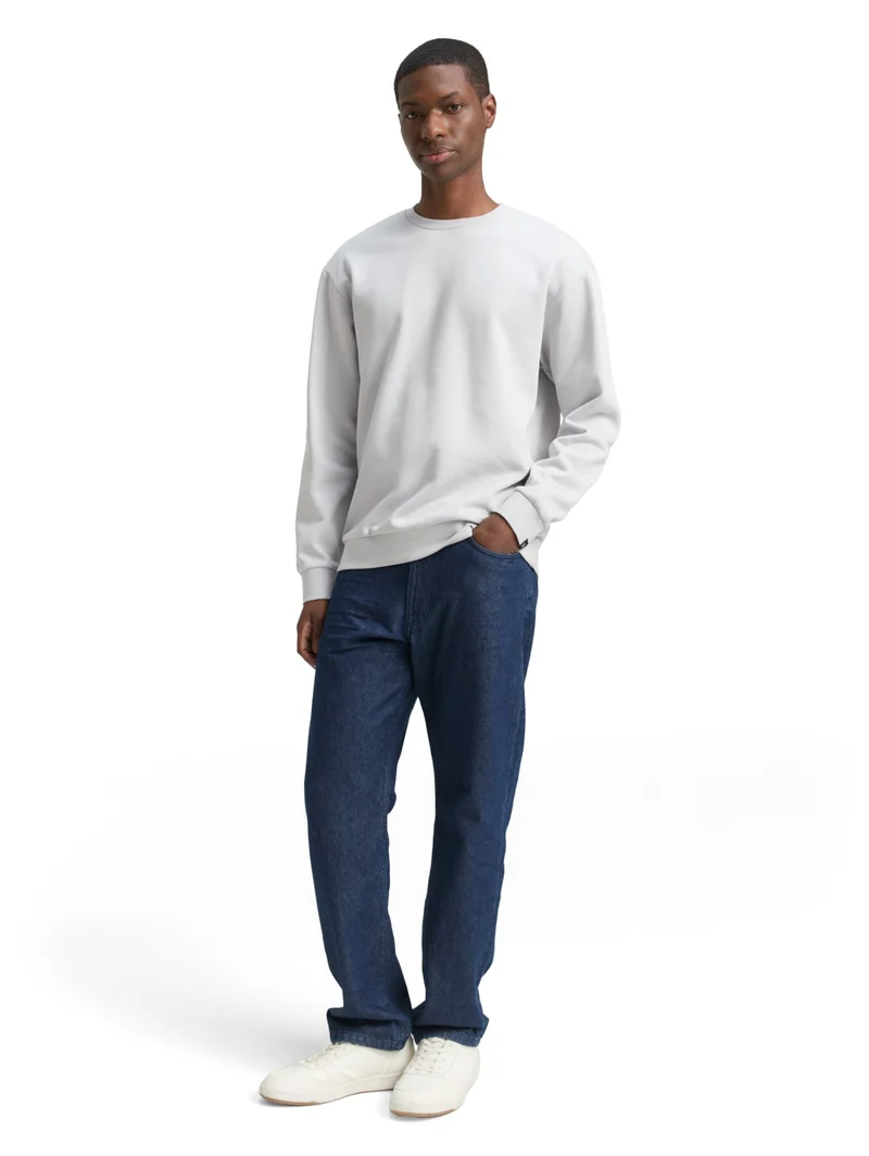 solid crewneck sweatshirt, Chalk Grey