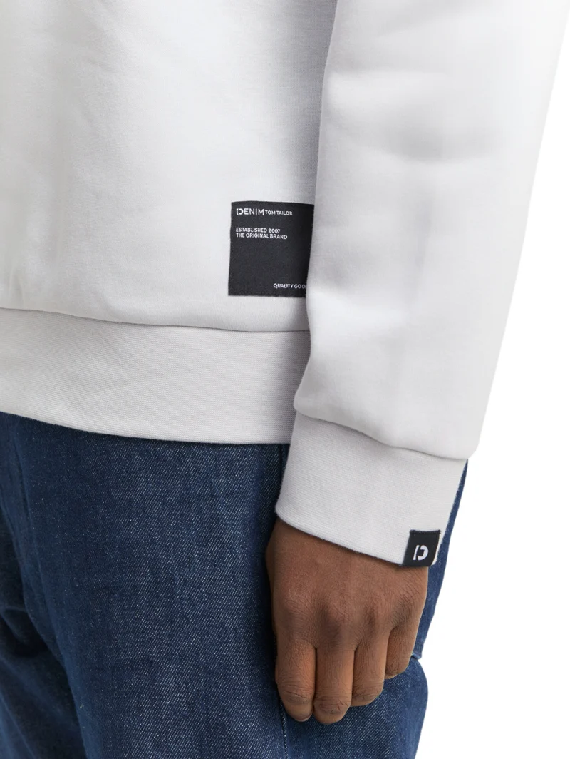 solid crewneck sweatshirt, Chalk Grey