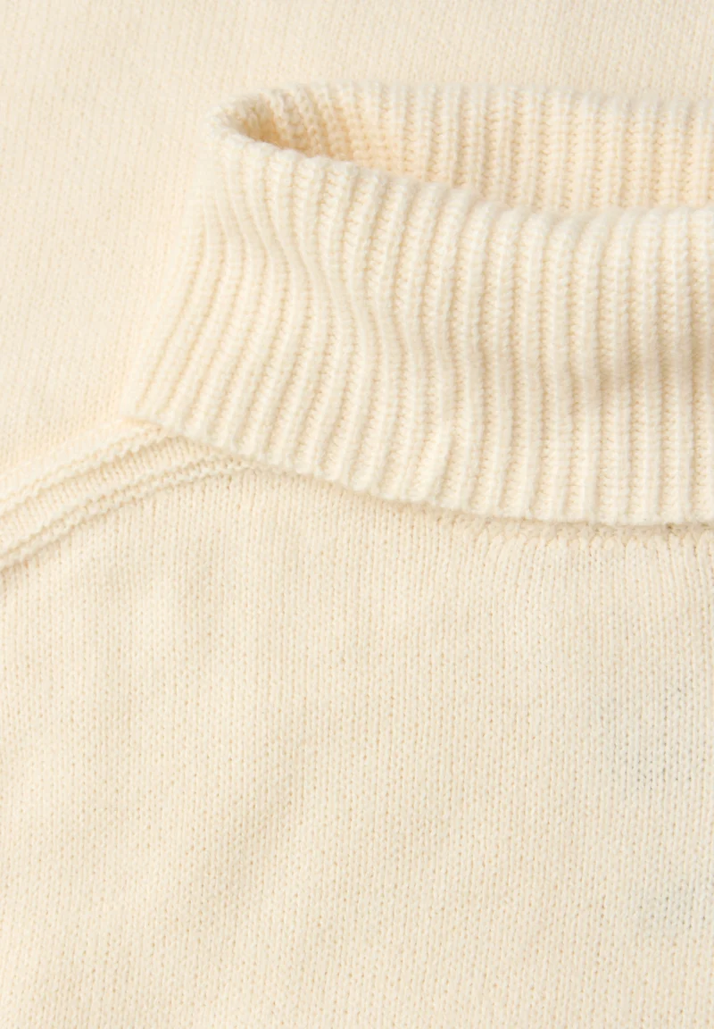 cosy sweater with roll-neck, soft beige