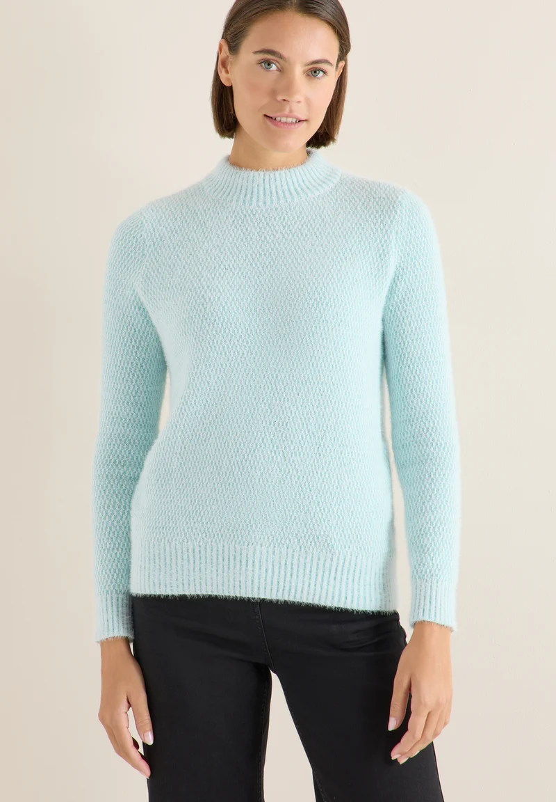 TOS_Minimal Jacquard turtle, light foam blue