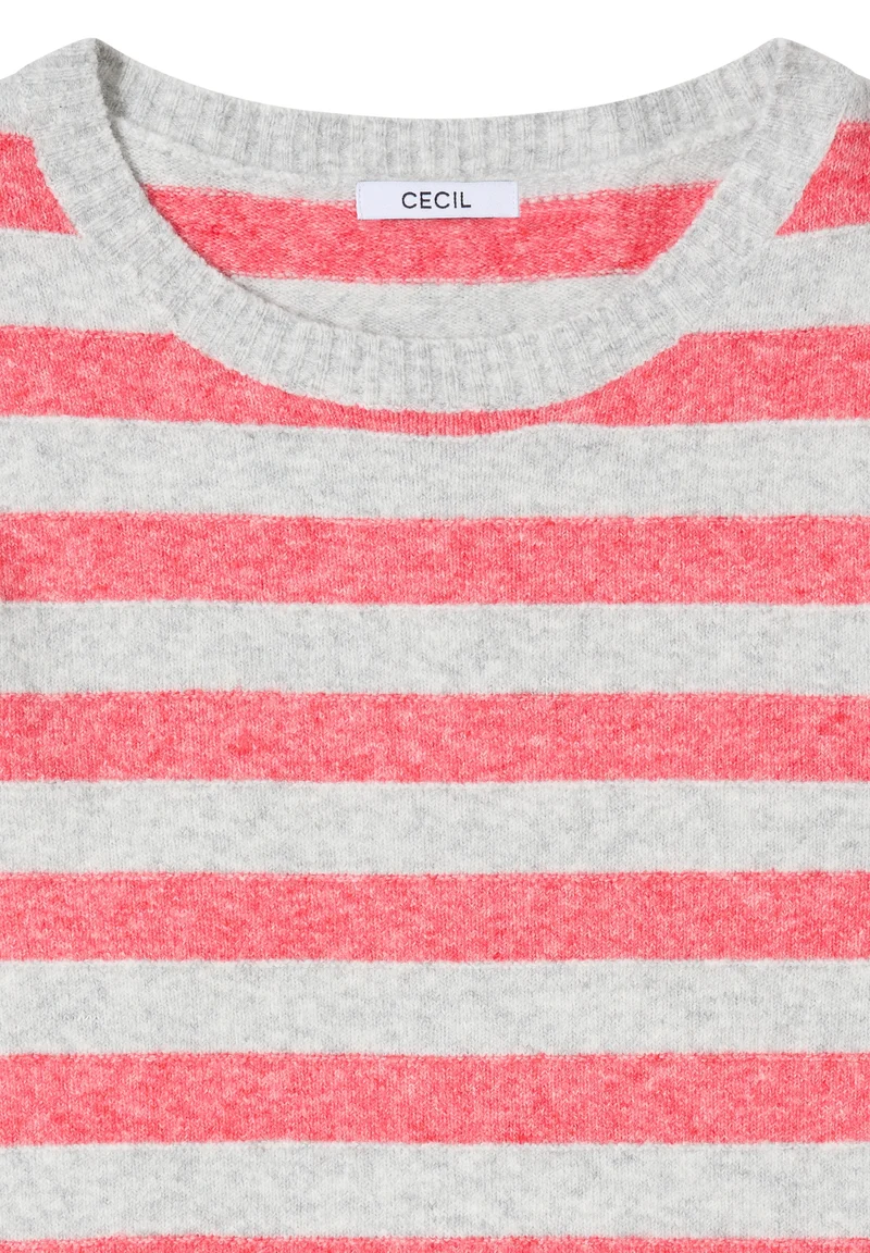 Melange structure Stripe, pumkin orange