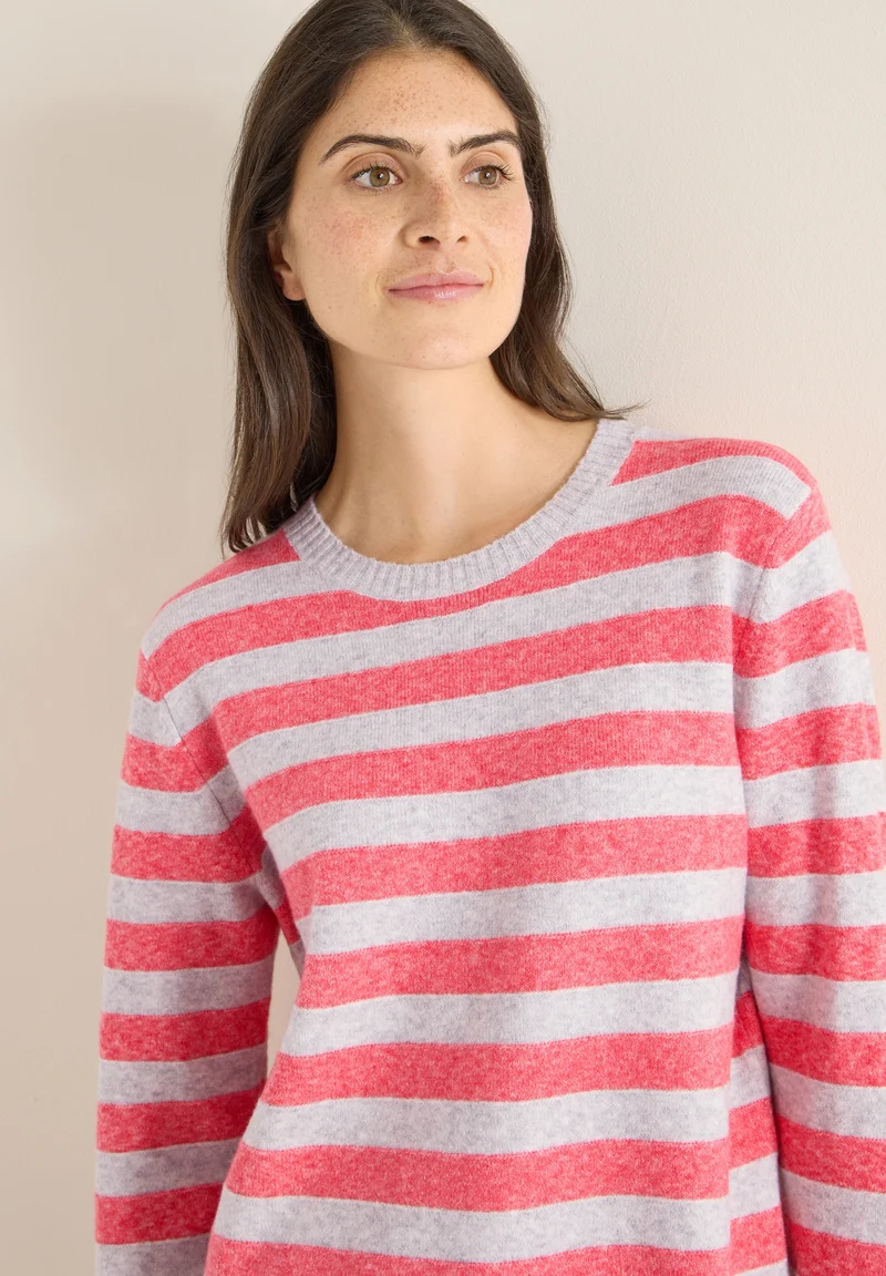 Melange structure Stripe, pumkin orange