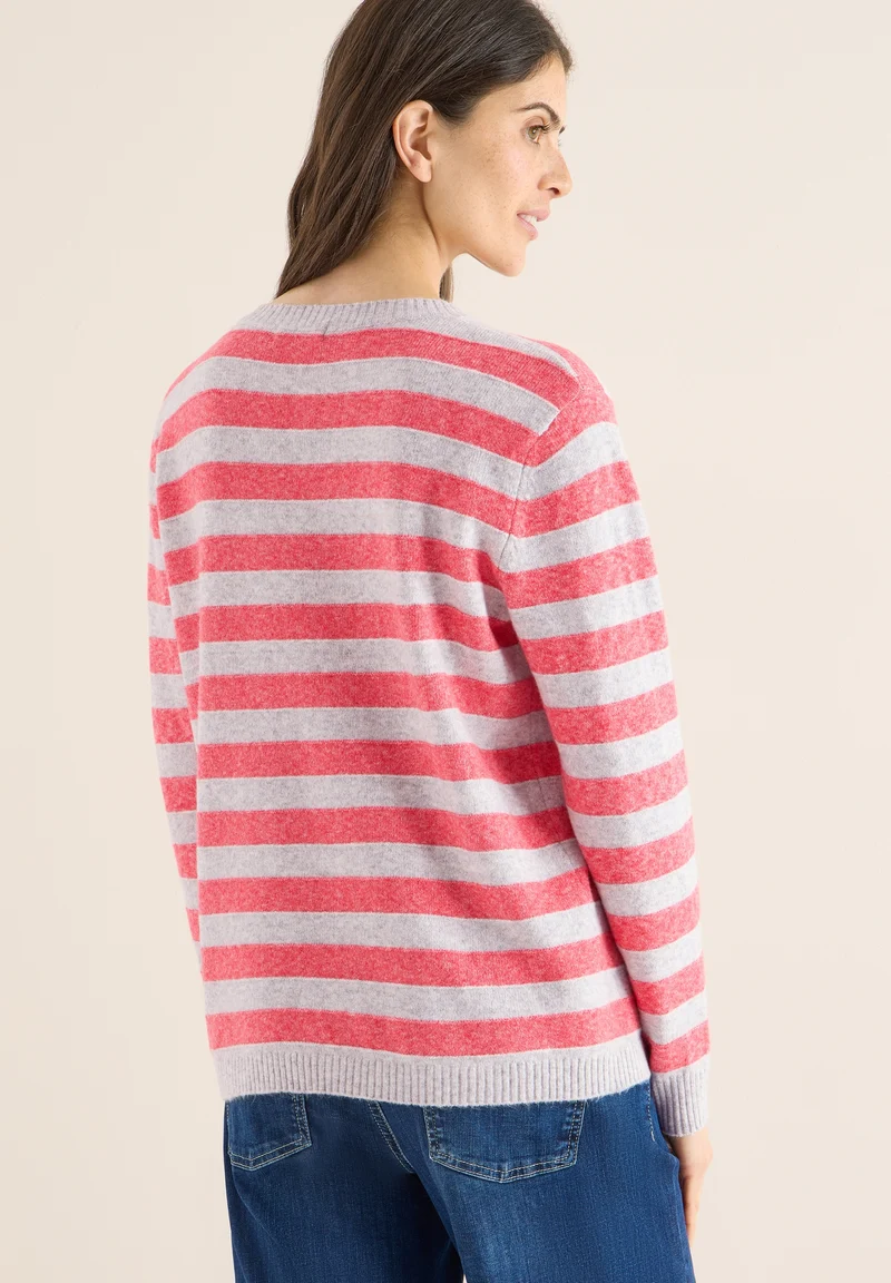 Melange structure Stripe, pumkin orange
