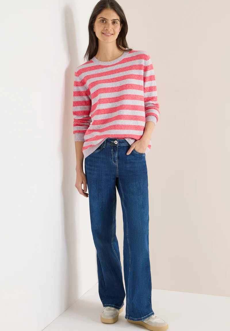 Melange structure Stripe, pumkin orange