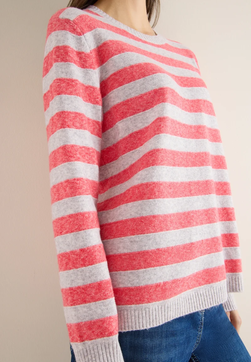 Melange structure Stripe, pumkin orange