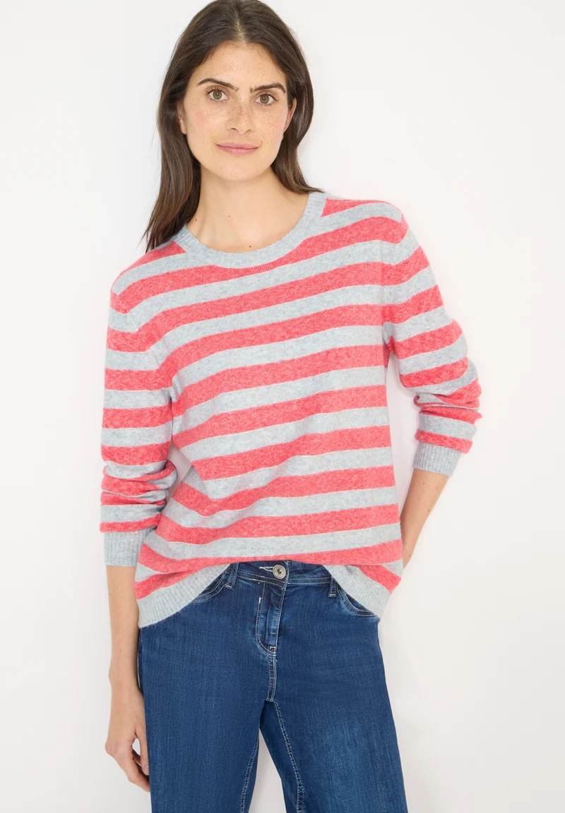 Melange structure Stripe, pumkin orange