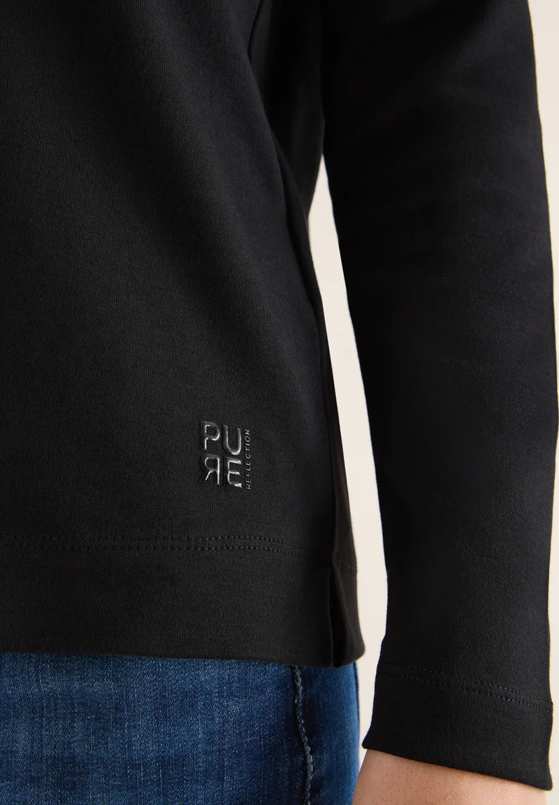TOS Solid Funnel Neck, Black