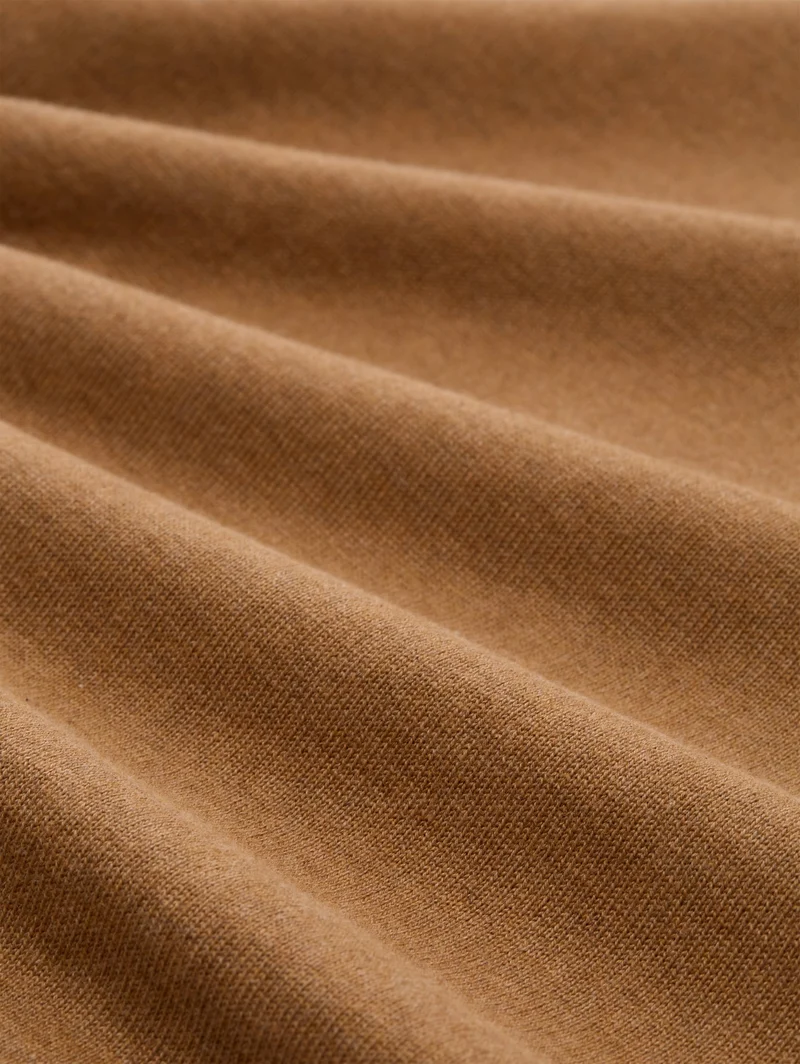 basic turtleneck knit, mid brown melange