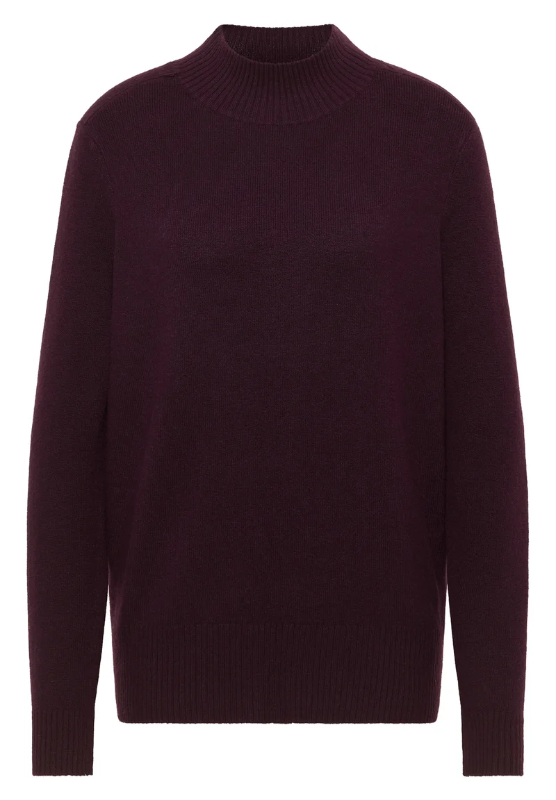 NOS_Cosy turtle shoulder detai, eggplant red melange