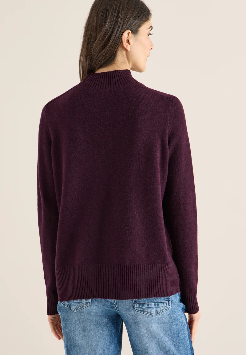 NOS_Cosy turtle shoulder detai, eggplant red melange