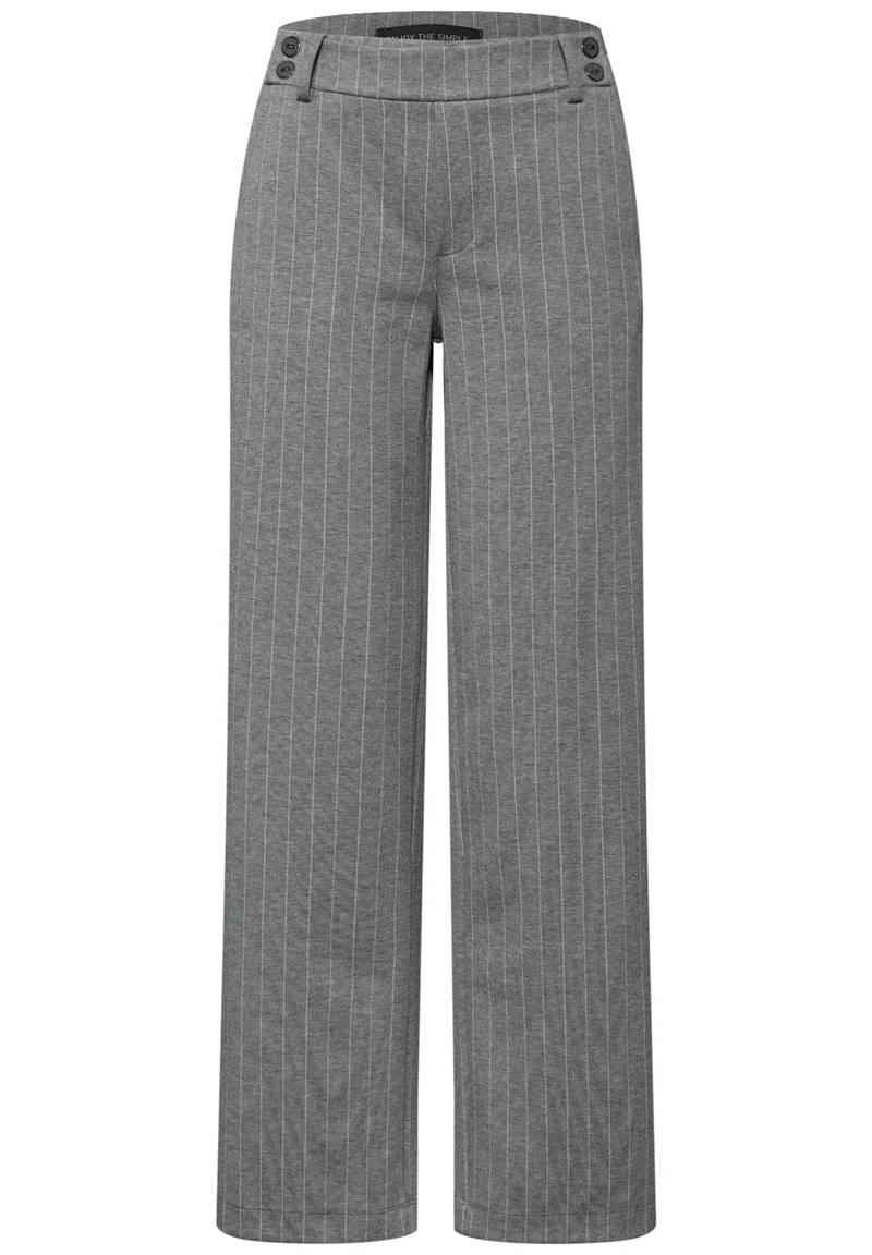 LTD QR Straight Leg_pinstripe_, dark pelican grey mel.