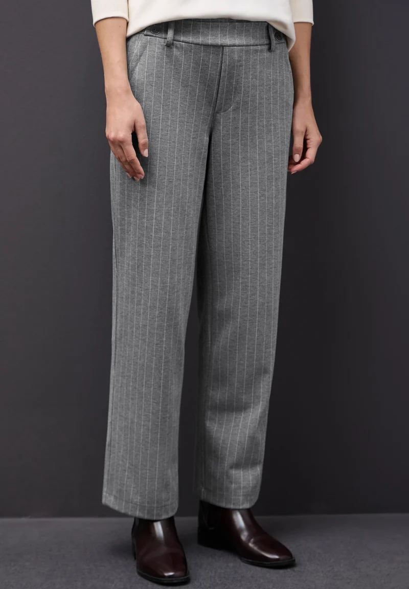 LTD QR Straight Leg_pinstripe_, dark pelican grey mel.