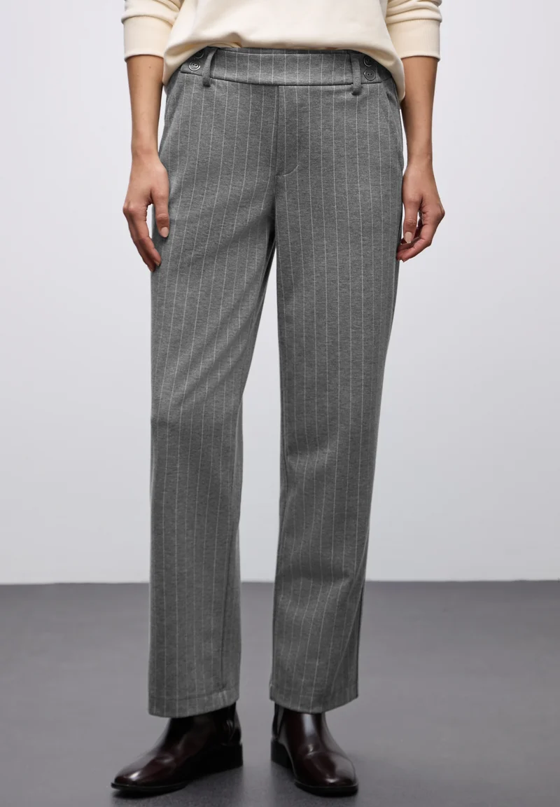 LTD QR Straight Leg_pinstripe_, dark pelican grey mel.