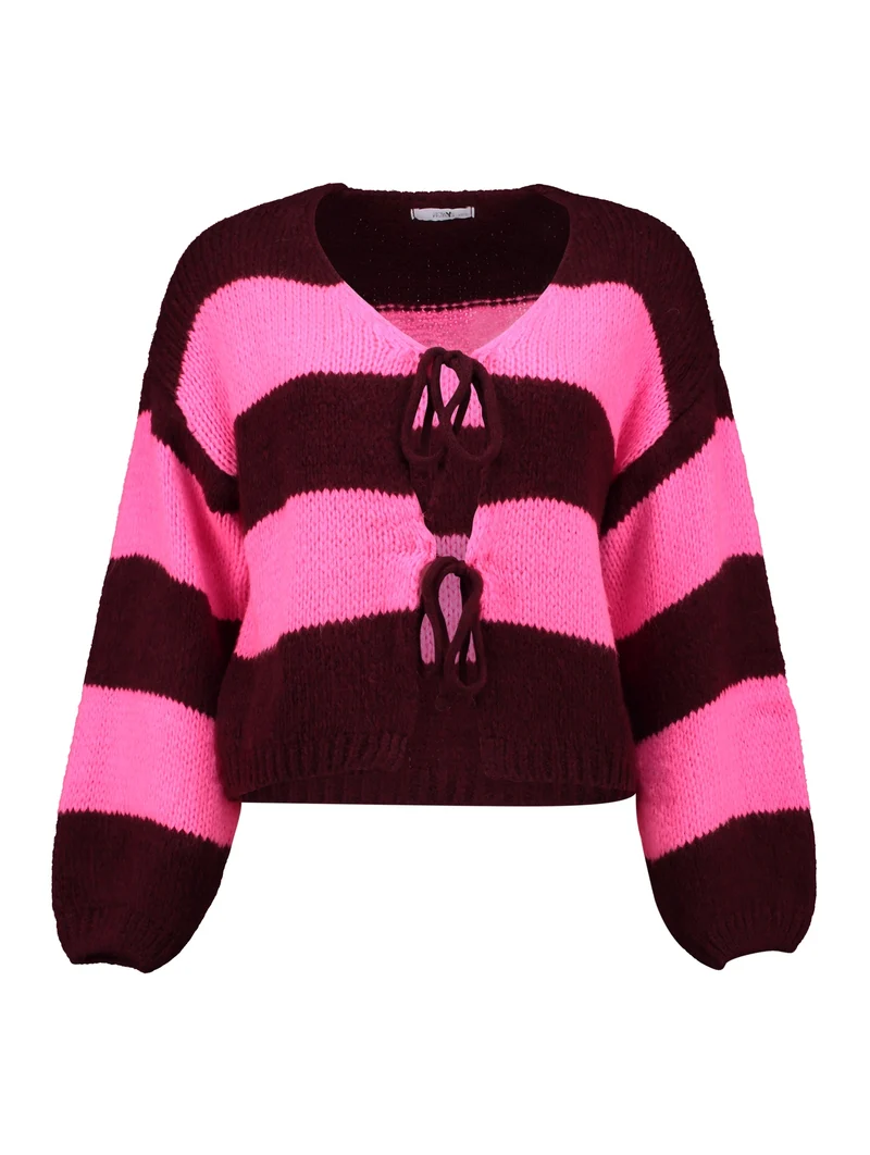 LS A CD Ch44arlie, burgundy/pink stripe