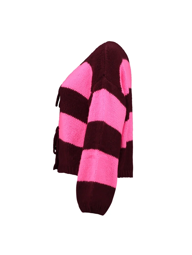 LS A CD Ch44arlie, burgundy/pink stripe