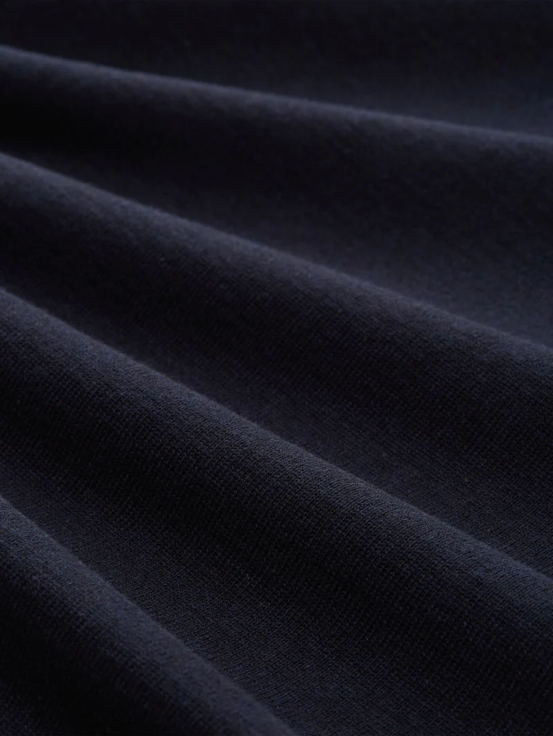 basic turtleneck knit, Knitted Navy Melange