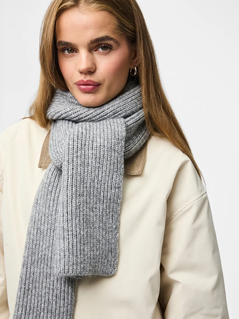 PCMILLA LONG SCARF NOOS BC, Medium Grey Melange/MELANGE