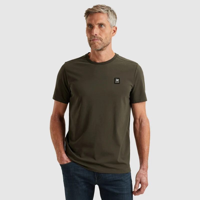 Short sleeve r-neck cotton elastan, Chimera