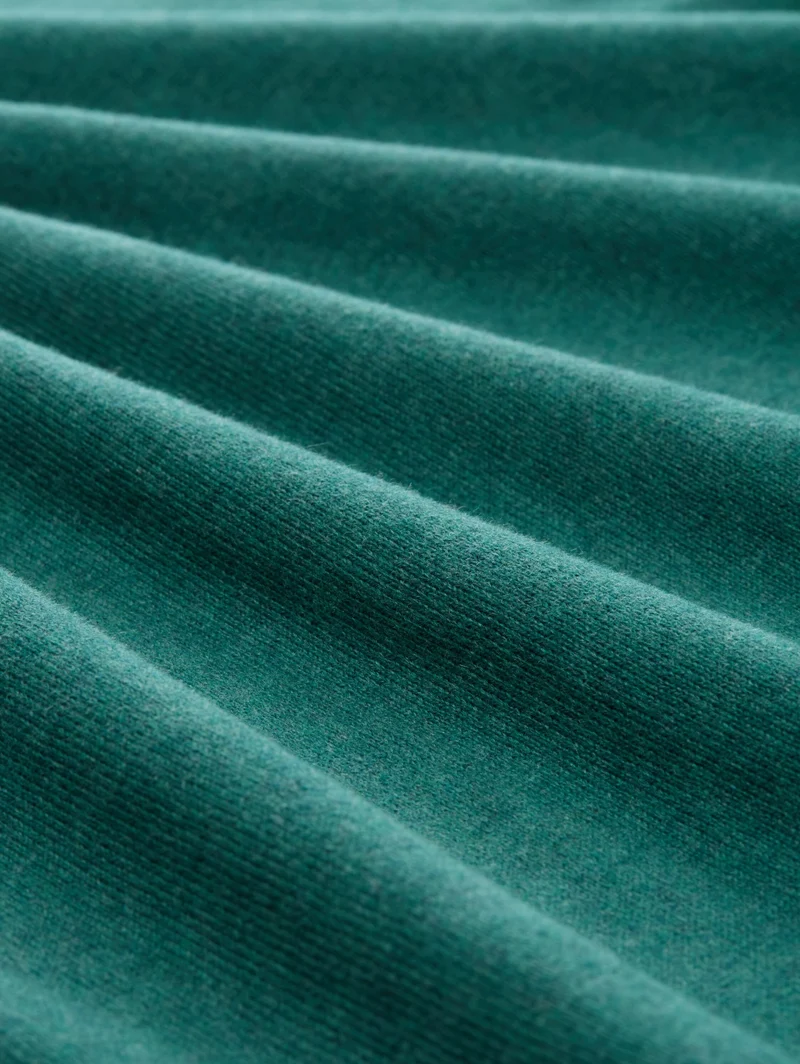 cotton cashmere crewneck knit, jasper green melange