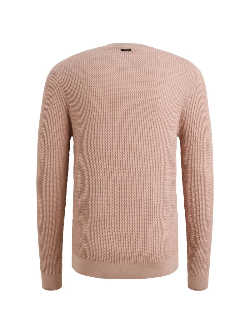 Crewneck cotton modal, Adobe Rose