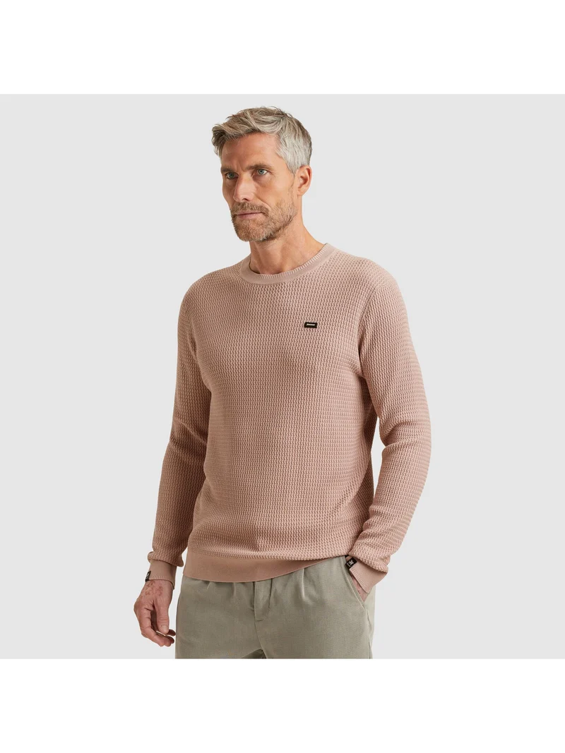 Crewneck cotton modal, Adobe Rose