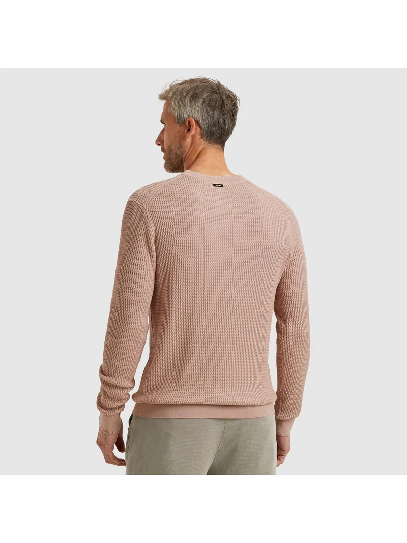 Crewneck cotton modal, Adobe Rose