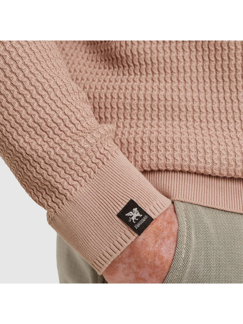 Crewneck cotton modal, Adobe Rose