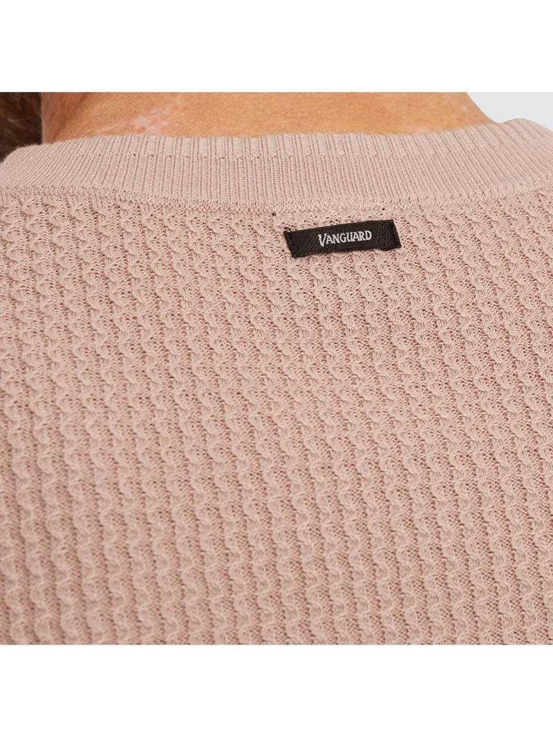 Crewneck cotton modal, Adobe Rose