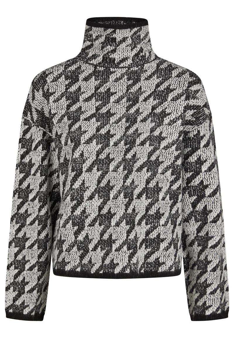 SWEATER, BLACK HOUNDSTOOTH