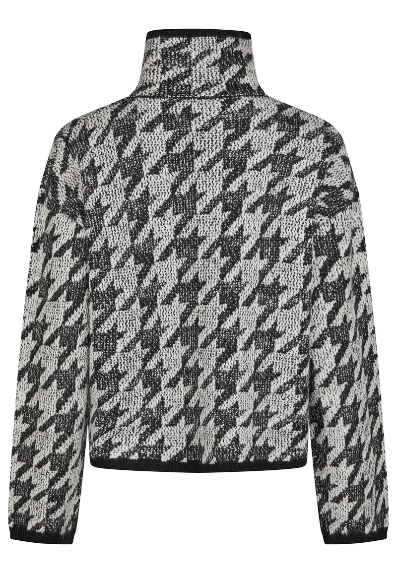 SWEATER, BLACK HOUNDSTOOTH