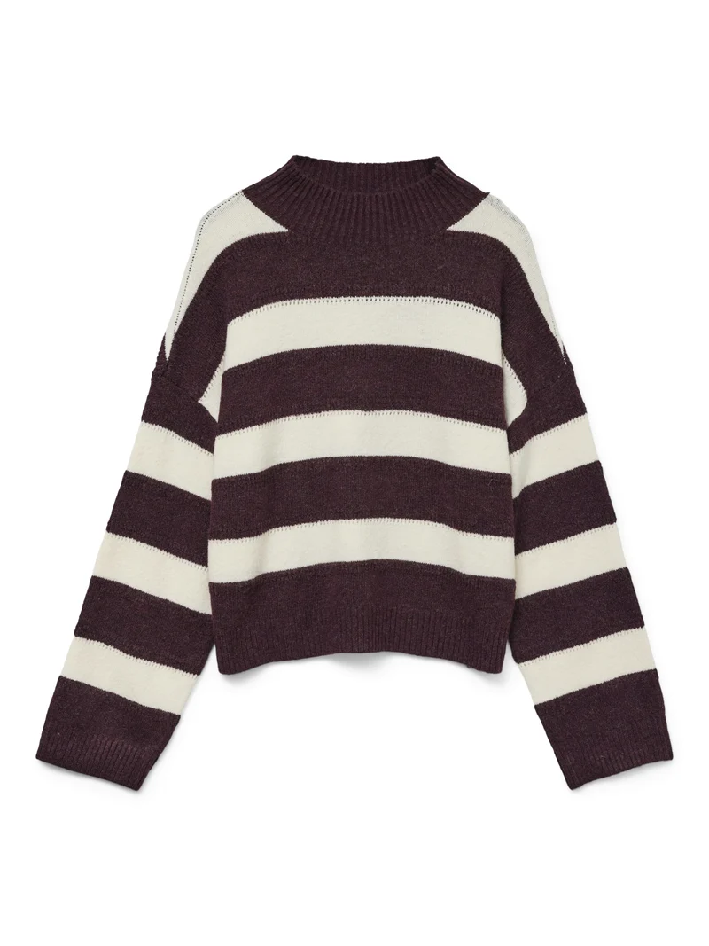 VMINEZ LS HIGHNECK SHORT PULLOVER B, Winetasting/W. BIRCH