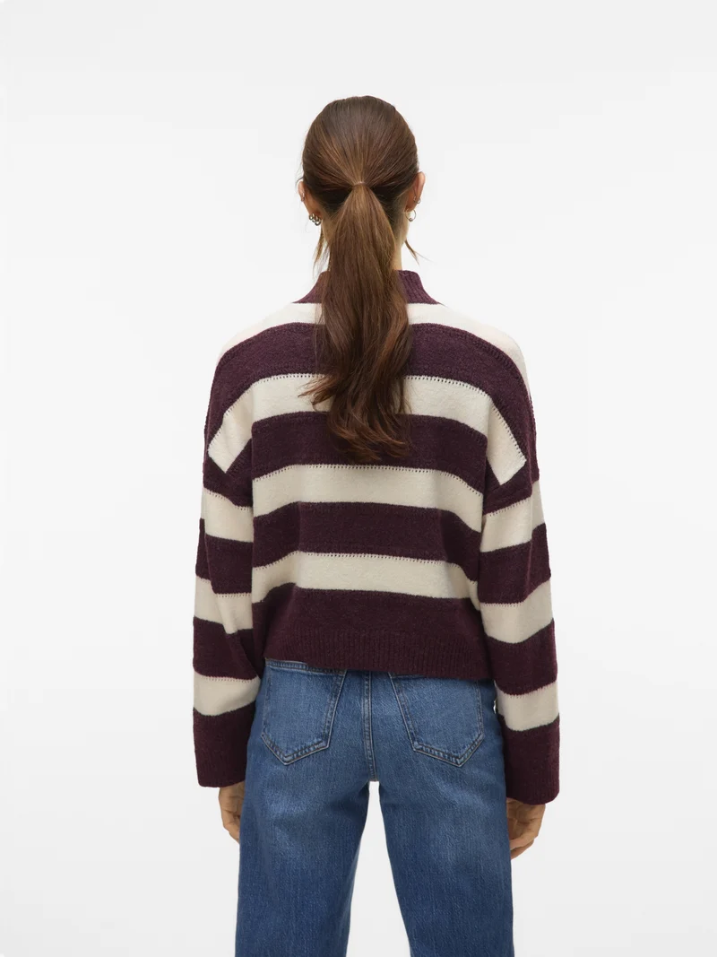 VMINEZ LS HIGHNECK SHORT PULLOVER B, Winetasting/W. BIRCH
