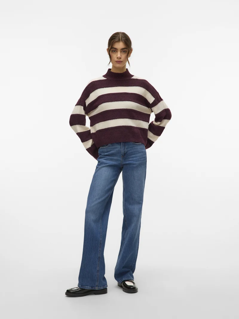 VMINEZ LS HIGHNECK SHORT PULLOVER B, Winetasting/W. BIRCH