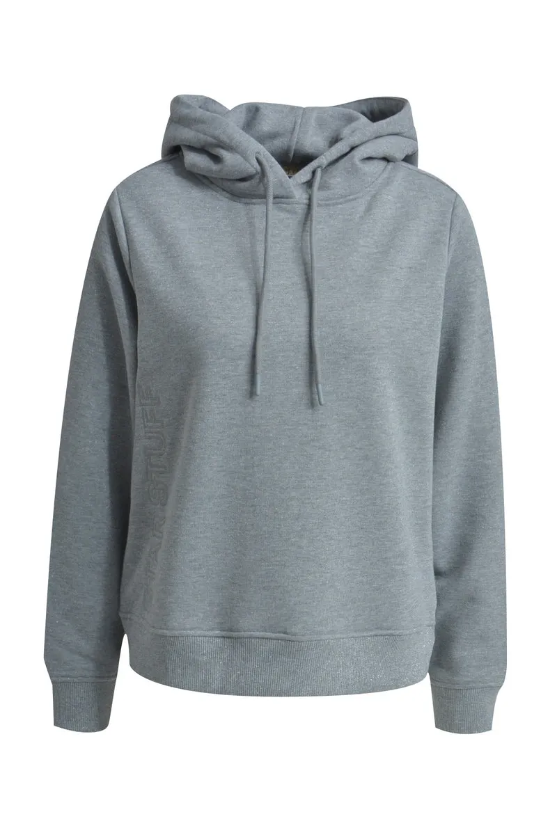 REGULAR SPARKLE HOODIE, GREY MELANGE