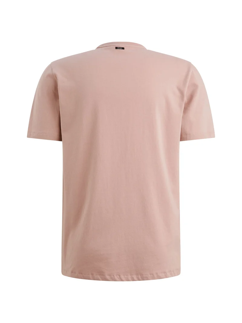 Short sleeve r-neck cotton elastan, Adobe Rose