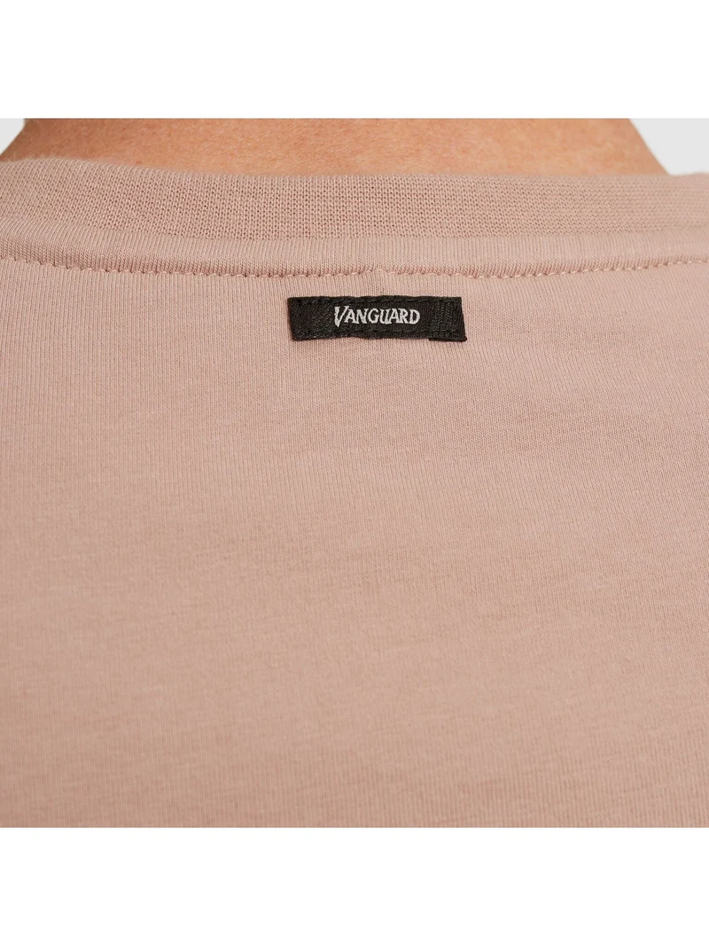 Short sleeve r-neck cotton elastan, Adobe Rose