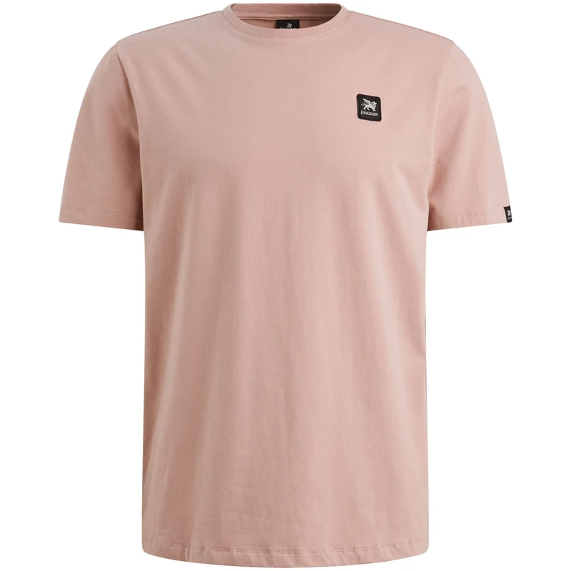 Short sleeve r-neck cotton elastan, Adobe Rose