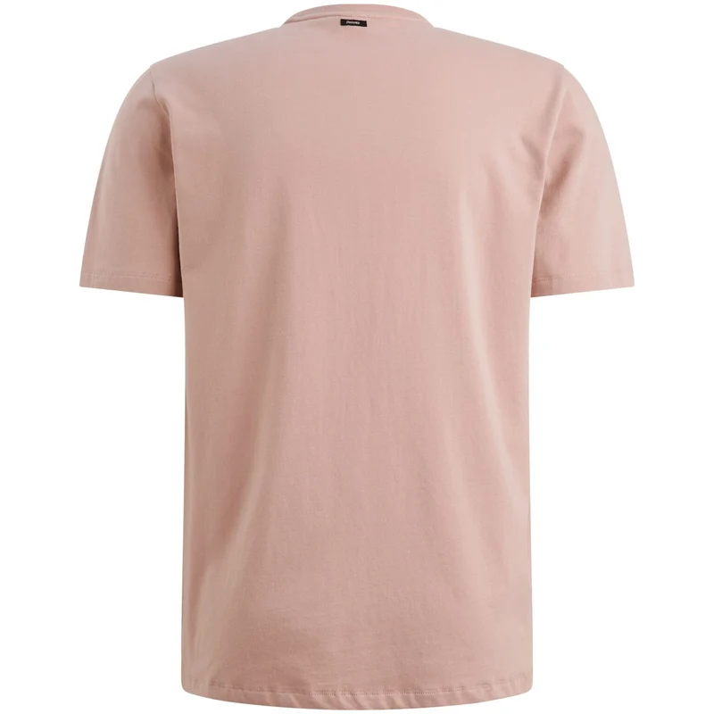 Short sleeve r-neck cotton elastan, Adobe Rose